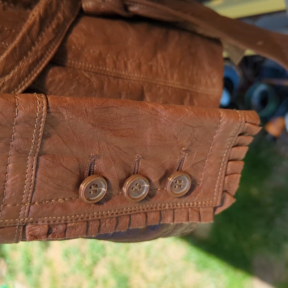 Danier brown leather jacket medium - Picture 3 of 4